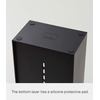 image:imageYAMAZAKI Home Tower Jewelry amp Makeup Organizer Standup Cosmetic Storage Box Display Case  Flat  Abs PlasticBlack