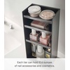 image:imageYAMAZAKI Home Tower Jewelry amp Makeup Organizer Standup Cosmetic Storage Box Display Case  Flat  Abs PlasticBlack