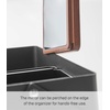 image:imageYAMAZAKI Home Tower Large Makeup Organizer Cosmetic Caddy With Handle Vanity Storage Drawer With Lid  Steel  WoodBlack