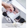 image:imageYAMAZAKI Home Tower Large Makeup Organizer Cosmetic Caddy With Handle Vanity Storage Drawer With Lid  Steel  WoodWhite