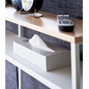 image:imageYAMAZAKI Home Tower Long Console Table for Entryway Or Hallways Narrow Behnd Sofa Table with Wooden Top  Long console table perfect for entryways or hallways Features a beautiful wooden top and a functional lower metal shelfWhite
