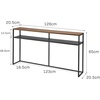 image:imageYAMAZAKI Home Tower Long Console Table for Entryway Or Hallways Narrow Behnd Sofa Table with Wooden Top  Long console table perfect for entryways or hallways Features a beautiful wooden top and a functional lower metal shelfWhite