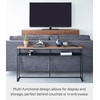 image:imageYAMAZAKI Home Tower Long Console Table for Entryway Or Hallways Narrow Behnd Sofa Table with Wooden Top  Long console table perfect for entryways or hallways Features a beautiful wooden top and a functional lower metal shelfBlack