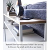 image:imageYAMAZAKI Home Tower Long Console Table for Entryway Or Hallways Narrow Behnd Sofa Table with Wooden Top  Long console table perfect for entryways or hallways Features a beautiful wooden top and a functional lower metal shelfWhite