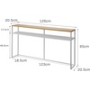 image:imageYAMAZAKI Home Tower Long Console Table for Entryway Or Hallways Narrow Behnd Sofa Table with Wooden Top  Long console table perfect for entryways or hallways Features a beautiful wooden top and a functional lower metal shelfBlack