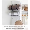 image:imageYAMAZAKI Home Tower OverTheDoor Yoga Mat Storage Hanger  3Tier Organizer for Foam Rollers Backpacks Hats Bags  Extra Closet Space Saver  SteelBlack