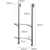 image:imageYAMAZAKI Home Tower OverTheDoor Yoga Mat Storage Hanger  3Tier Organizer for Foam Rollers Backpacks Hats Bags  Extra Closet Space Saver  SteelBlack