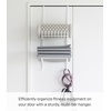 image:imageYAMAZAKI Home Tower OverTheDoor Yoga Mat Storage Hanger  3Tier Organizer for Foam Rollers Backpacks Hats Bags  Extra Closet Space Saver  SteelWhite