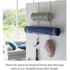 image:imageYAMAZAKI Home Tower OverTheDoor Yoga Mat Storage Hanger  3Tier Organizer for Foam Rollers Backpacks Hats Bags  Extra Closet Space Saver  SteelWhite