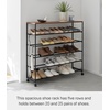 image:imageYAMAZAKI Home Tower Rolling FiveTier Shoe Rack Steel Frame with Wooden Top SpaceSaving Shoe Organizer On Wheels 34  Steel  Wood   Fivetier shoe storage organizer on wheels Durable steel frame with a wooden top A smart fit for modern homes FitsBlack