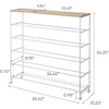 image:imageYAMAZAKI Home Tower Rolling FiveTier Shoe Rack Steel Frame with Wooden Top SpaceSaving Shoe Organizer On Wheels 34  Steel  Wood   Fivetier shoe storage organizer on wheels Durable steel frame with a wooden top A smart fit for modern homes FitsWhite