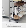 image:imageYAMAZAKI Home Tower Rolling FiveTier Shoe Rack Steel Frame with Wooden Top SpaceSaving Shoe Organizer On Wheels 34  Steel  Wood   Fivetier shoe storage organizer on wheels Durable steel frame with a wooden top A smart fit for modern homes FitsBlack