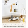image:imageYAMAZAKI Home Tower Rolling Kitchen Island Three Tier Metal Storage Cart  Portable Organizer Shelves Utility Cart 26  Steel   Threetier metal storage cart serves as a rolling kitchen island Builtin wheels ensure smooth mobility for easy transportWhite