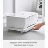 image:imageYAMAZAKI Home Tower Rolling Utility Caddy with Handles  Under Desk Storage for Printers Humidifiers and Heavy Boxes 2  Steel White