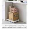 image:imageYAMAZAKI Home Tower Rolling Utility Caddy with Handles  Under Desk Storage for Printers Humidifiers and Heavy Boxes 2  Steel White