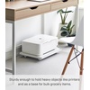 image:imageYAMAZAKI Home Tower Rolling Utility Caddy with Handles  Under Desk Storage for Printers Humidifiers and Heavy Boxes 2  Steel White