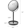 image:imageYAMAZAKI Home Tower Round Standing Mirror  Bathroom and Bedroom Organizer with TrayBlack