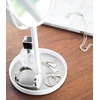 image:imageYAMAZAKI Home Tower Round Standing Mirror  Bathroom and Bedroom Organizer with TrayWhite