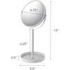 image:imageYAMAZAKI Home Tower Round Standing Mirror  Bathroom and Bedroom Organizer with TrayWhite