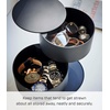image:imageYAMAZAKI Home Tower Stacked Jewelry Box Rotating Storage Organizer For Accessories Glasses Watches Earrings Display Holder  Abs PlasticBlack