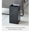 image:imageYAMAZAKI Home Tower Trash Can  Modern Garbage Waste Basket with Handle for Kitchen Bedroom Bathroom Office  Wide  Abs Plastic  4 Gallons 15 Liters  Modern garbage waste basket with a builtin handle Ideal for kitchen use Adds convenient home storage Easy to assembleBlack