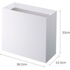 image:imageYAMAZAKI Home Tower Trash Can  Modern Garbage Waste Basket with Handle for Kitchen Bedroom Bathroom Office  Wide  Abs Plastic  4 Gallons 15 Liters  Modern garbage waste basket with a builtin handle Ideal for kitchen use Adds convenient home storage Easy to assembleWhite
