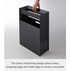 image:imageYAMAZAKI Home Tower Trash Can  Modern Garbage Waste Basket with Handle for Kitchen Bedroom Bathroom Office  Wide  Abs Plastic  4 Gallons 15 Liters  Modern garbage waste basket with a builtin handle Ideal for kitchen use Adds convenient home storage Easy to assembleBlack