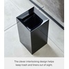 image:imageYAMAZAKI Home Tower Trash Can  Modern Garbage Waste Basket with Handle for Kitchen Bedroom Bathroom Office  Wide  Abs Plastic  4 Gallons 15 Liters  Modern garbage waste basket with a builtin handle Ideal for kitchen use Adds convenient home storage Easy to assembleBlack