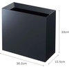 image:imageYAMAZAKI Home Tower Trash Can  Modern Garbage Waste Basket with Handle for Kitchen Bedroom Bathroom Office  Wide  Abs Plastic  4 Gallons 15 Liters  Modern garbage waste basket with a builtin handle Ideal for kitchen use Adds convenient home storage Easy to assembleBlack
