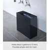 image:imageYAMAZAKI Home Tower Trash Can  Modern Garbage Waste Basket with Handle for Kitchen Bedroom Bathroom Office  Wide  Abs Plastic  4 Gallons 15 Liters  Modern garbage waste basket with a builtin handle Ideal for kitchen use Adds convenient home storage Easy to assembleBlack