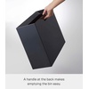 image:imageYAMAZAKI Home Tower Trash Can  Modern Garbage Waste Basket with Handle for Kitchen Bedroom Bathroom Office  Wide  Abs Plastic  4 Gallons 15 Liters  Modern garbage waste basket with a builtin handle Ideal for kitchen use Adds convenient home storage Easy to assembleBlack