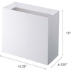 image:imageYAMAZAKI Home Tower Trash Can  Modern Garbage Waste Basket with Handle for Kitchen Bedroom Bathroom Office  Wide  Abs Plastic  4 Gallons 15 Liters  Modern garbage waste basket with a builtin handle Ideal for kitchen use Adds convenient home storage Easy to assembleWhite