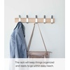 image:imageYAMAZAKI Home WallMounted Coat Hanger Brown Steel  Wood One Size Walnut  Durable steel and wood wallmounted coat hanger Perfect spacesaving entryway organizer Built for everyday home storageAsh