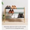 image:imageYAMAZAKI home Plain Expandable 3Tierd Shoe Rack White  Expandable threetiered space saving shoe rack Adds practical everyday storage Designed for convenient home organizationForest Green