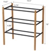 image:imageYAMAZAKI home Plain Expandable 3Tierd Shoe Rack White  Expandable threetiered space saving shoe rack Adds practical everyday storage Designed for convenient home organizationBlack