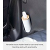 image:imageYamazaki Home Rin Reusable Round Tissue Case Car Tissue Holder Slim Metal Tissue Container with Wooden Lid  Small  Steel  WoodAsh