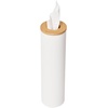 image:imageYamazaki Home Rin Reusable Round Tissue Case Car Tissue Holder Slim Metal Tissue Container with Wooden Lid  Small  Steel  WoodAsh
