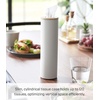 image:imageYamazaki Home Rin Reusable Round Tissue Case Car Tissue Holder Slim Metal Tissue Container with Wooden Lid  Small  Steel  WoodAsh