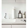 image:imageYamazaki Home Rin Reusable Round Tissue Case Car Tissue Holder Slim Metal Tissue Container with Wooden Lid  Small  Steel  WoodAsh