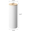 image:imageYamazaki Home Rin Reusable Round Tissue Case Car Tissue Holder Slim Metal Tissue Container with Wooden Lid  Small  Steel  WoodAsh