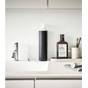 image:imageYamazaki Home Rin Reusable Round Tissue Case Car Tissue Holder Slim Metal Tissue Container with Wooden Lid  Small  Steel  WoodWalnut
