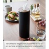 image:imageYamazaki Home Rin Reusable Round Tissue Case Car Tissue Holder Slim Metal Tissue Container with Wooden Lid  Small  Steel  WoodWalnut