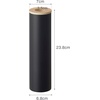 image:imageYamazaki Home Rin Reusable Round Tissue Case Car Tissue Holder Slim Metal Tissue Container with Wooden Lid  Small  Steel  WoodWalnut