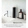 image:imageYamazaki Home Rin Reusable Round Tissue Case Car Tissue Holder Slim Metal Tissue Container with Wooden Lid  Small  Steel  WoodWalnut