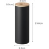 image:imageYamazaki Home Rin Reusable Round Tissue Case Car Tissue Holder Slim Metal Tissue Container with Wooden Lid  Small  Steel  WoodWalnut