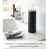 image:imageYamazaki Home Rin Reusable Round Tissue Case Car Tissue Holder Slim Metal Tissue Container with Wooden Lid  Small  Steel  WoodWalnut