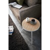 image:imageYamazaki Home Side Table Bedside or Coffee End Table For Living Room Or Bedroom Modern Small Circle Pedestal Night Table Steel  Wood Minimal Assembly Req WhiteWhite
