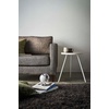 image:imageYamazaki Home Side Table Bedside or Coffee End Table For Living Room Or Bedroom Modern Small Circle Pedestal Night Table Steel  Wood Minimal Assembly Req WhiteWhite
