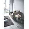image:imageYamazaki Home Side Table Bedside or Coffee End Table For Living Room Or Bedroom Modern Small Circle Pedestal Night Table Steel  Wood Minimal Assembly Req WhiteWhite