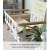 image:imageYamazaki Home Tosca Storage Basket  Home Organizer Bin Holder With Wooden Handle  Medium  Steel  Wood One Size